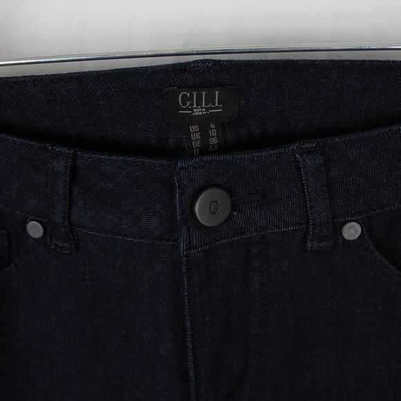 GILI Got It Love It Dark Wash Tuxedo Stripe Skinny Denim Jeans Size 6 - Picture 4 of 5